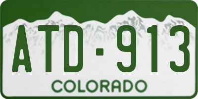 CO license plate ATD913