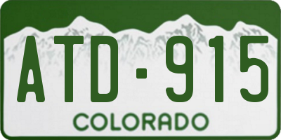 CO license plate ATD915