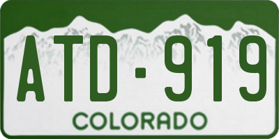 CO license plate ATD919