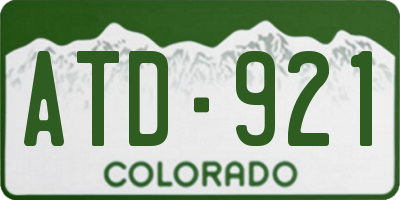 CO license plate ATD921