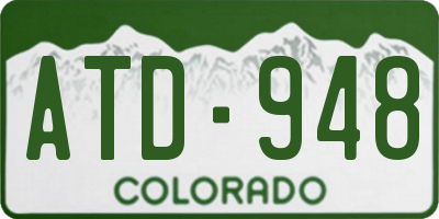 CO license plate ATD948