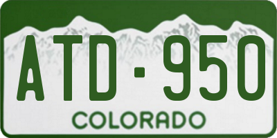 CO license plate ATD950