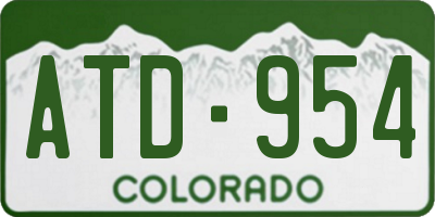CO license plate ATD954
