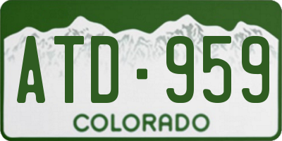 CO license plate ATD959