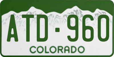 CO license plate ATD960