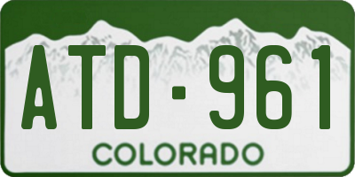 CO license plate ATD961