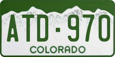 CO license plate ATD970