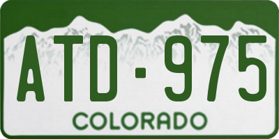 CO license plate ATD975