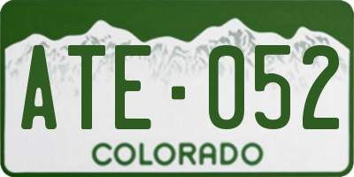 CO license plate ATE052