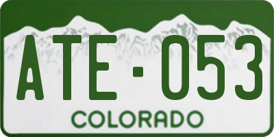 CO license plate ATE053