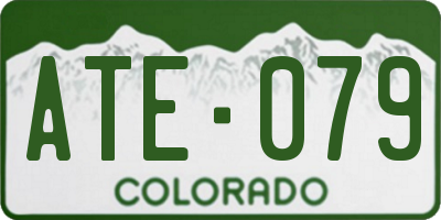 CO license plate ATE079