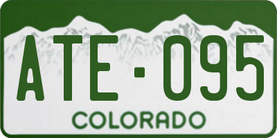 CO license plate ATE095