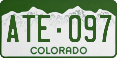 CO license plate ATE097