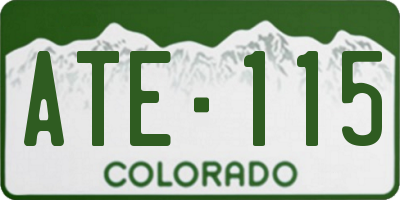 CO license plate ATE115