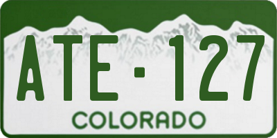 CO license plate ATE127