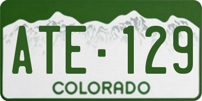CO license plate ATE129