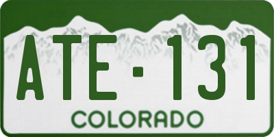 CO license plate ATE131