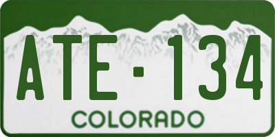 CO license plate ATE134