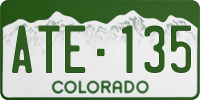 CO license plate ATE135