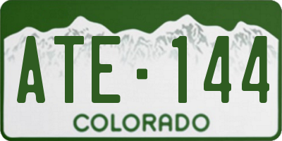 CO license plate ATE144