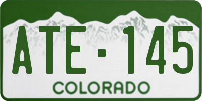 CO license plate ATE145