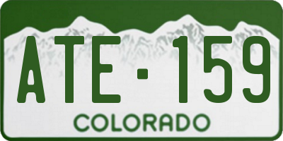 CO license plate ATE159