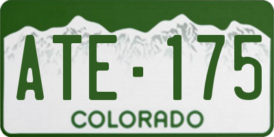 CO license plate ATE175