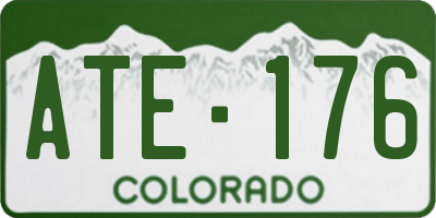 CO license plate ATE176