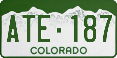 CO license plate ATE187