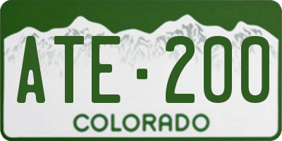 CO license plate ATE200