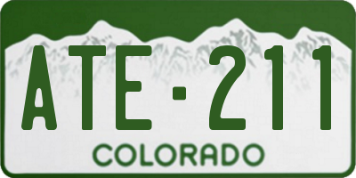 CO license plate ATE211