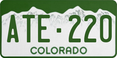 CO license plate ATE220