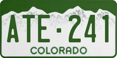 CO license plate ATE241