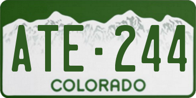 CO license plate ATE244