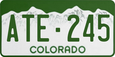 CO license plate ATE245