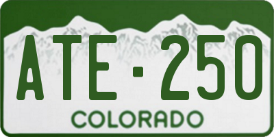 CO license plate ATE250