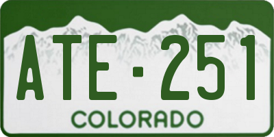 CO license plate ATE251