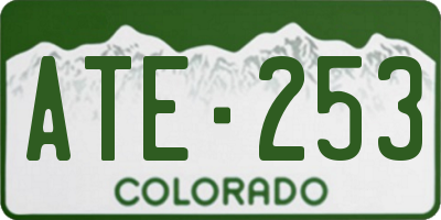 CO license plate ATE253