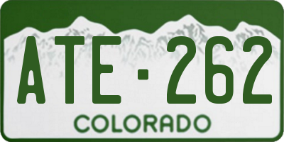CO license plate ATE262