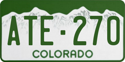 CO license plate ATE270