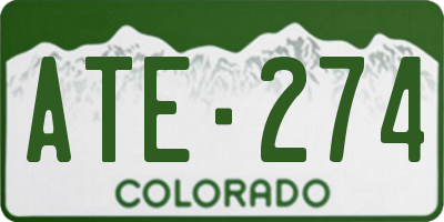 CO license plate ATE274