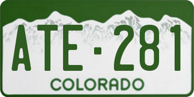 CO license plate ATE281