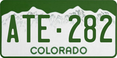 CO license plate ATE282