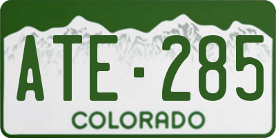 CO license plate ATE285