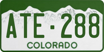 CO license plate ATE288
