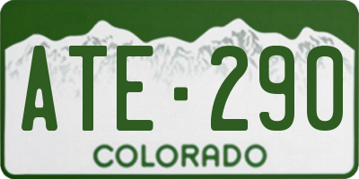 CO license plate ATE290