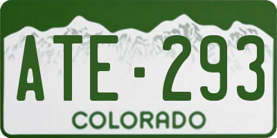 CO license plate ATE293