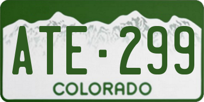 CO license plate ATE299