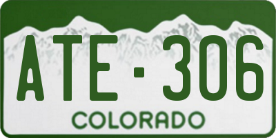 CO license plate ATE306