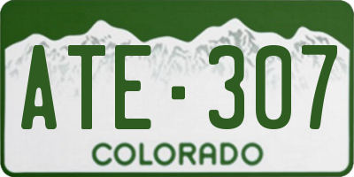 CO license plate ATE307